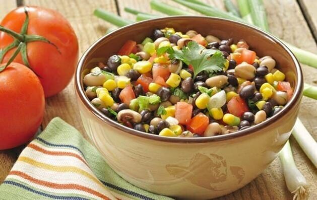 Dietary vegetable salad can be included in the menu while losing weight on proper nutrition
